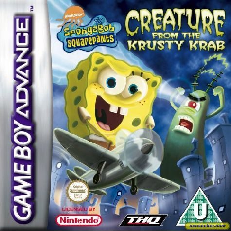 Spongebob Squarepants Creature From The Krusty Krab Gba Front Cover