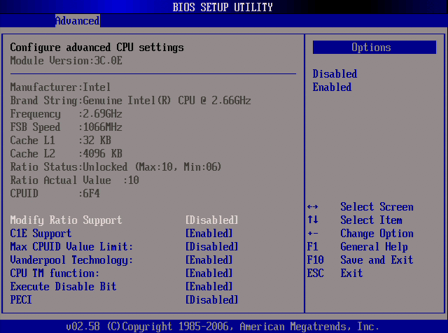 Настройка bios asus p5b vm