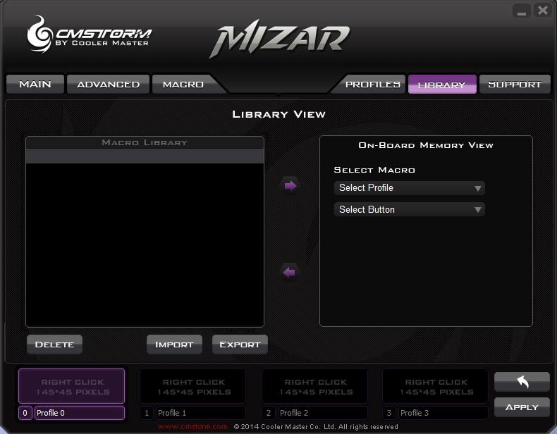 Cooler Master Mizar Mouse: Software - CM Storm Mizar Gaming Mouse