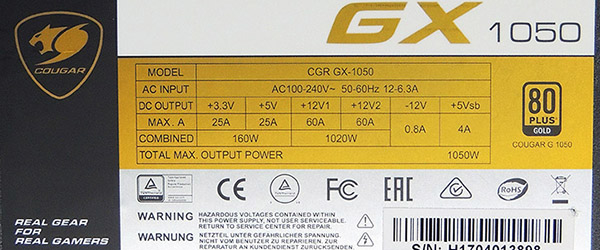 Cougar GX 1050W V3 Review - Cougar GX 1050W V3: Introduction & Closer Look