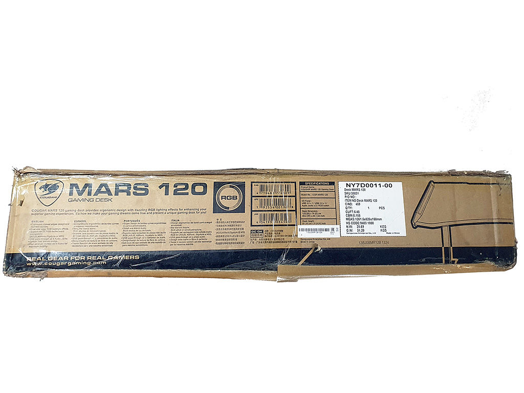 COUGAR Gaming MARS120 Scrivania Gaming, Metallo, Nero, 120