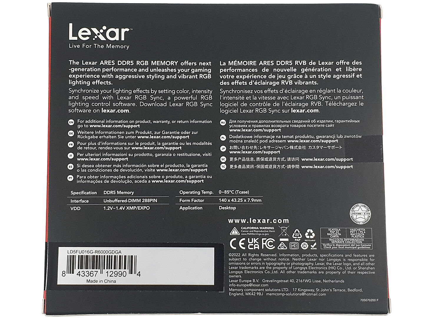 Lexar ARES RGB DDR5 32GB (2x16GB) 6000MHz Memory Review