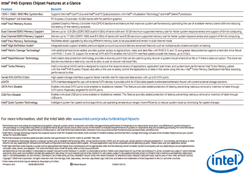 P45 vs. P35 - Intel P45 & G45 Launch - Page 3