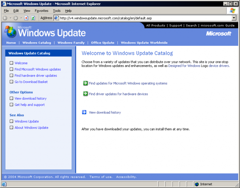 windows xp cumulative update