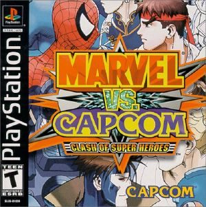 Marvel vs. Capcom: Clash of Super Heroes PSX Front cover