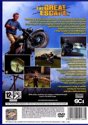 The Great Escape PS2 Back cover