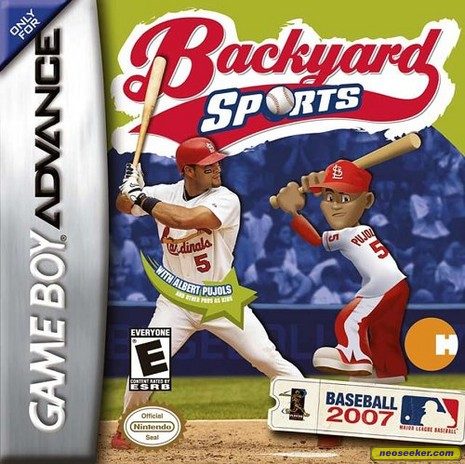  Backyard Baseball 2007 GBA Front cover