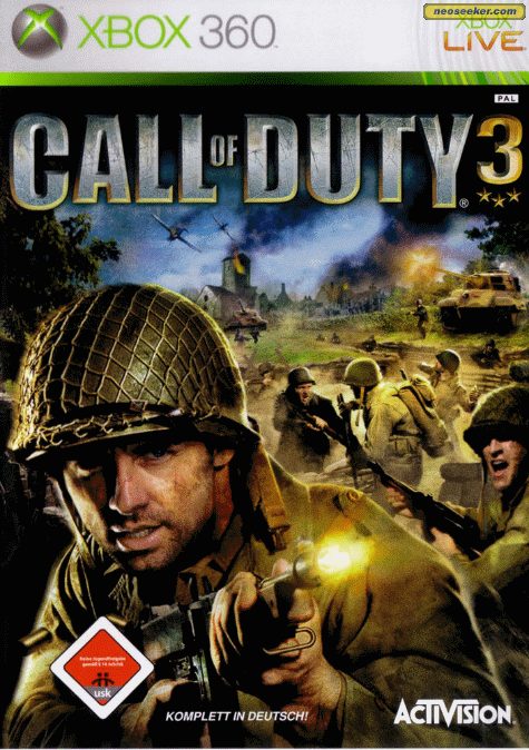 Call of Duty 3 XBOX360 Front cover