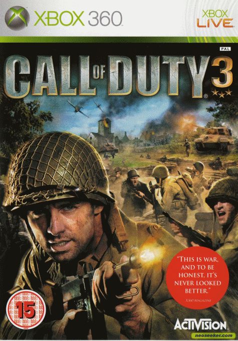 Call of Duty 3 XBOX360 Front cover