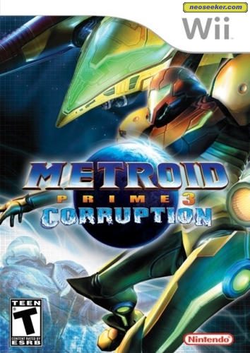 Metroid Prime 3: Corruption Wii Front cover.