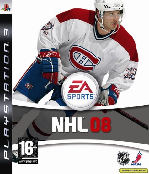 NHL 08 PS3 Front cover