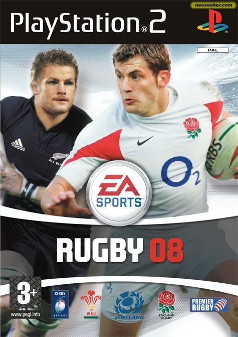 Rugby 08 PS2 Front cover