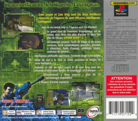 SYPHON FILTER 3 (PAL) - BACK