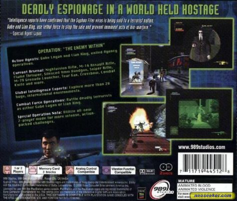 SYPHON FILTER 3 (PAL) - BACK