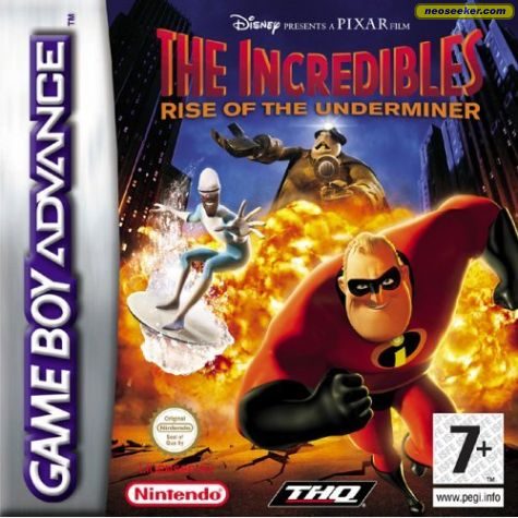 The Incredibles: Rise Of The Underminer GBA Front cover