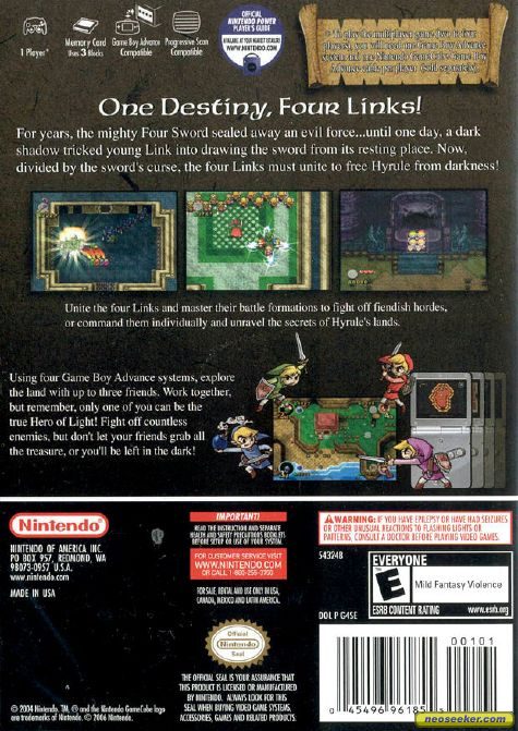 Jeu GameCube Japonais Zelda Four Swords - Version NTSC-J - Bon état - Fonctionne