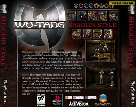 Wu-Tang: Shaolin Style PSX Back cover