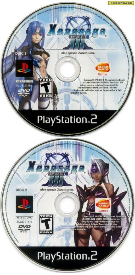 Xenosaga Episode III: Also Sprach Zarathustra PS2 Media cover
