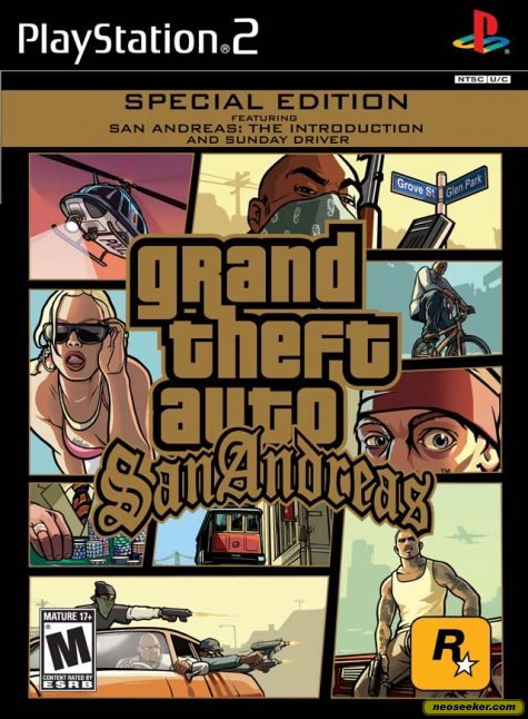 Grand Theft Auto: San Andreas PS2 Front cover