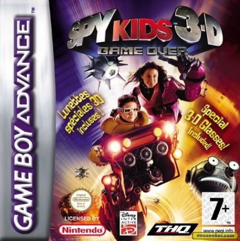 Spy Kids 3-D: Game Over GBA Front cover