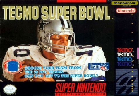 Tecmo Super Bowl SNES Front cover