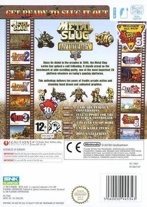 Metal Slug Anthology Wii Back cover
