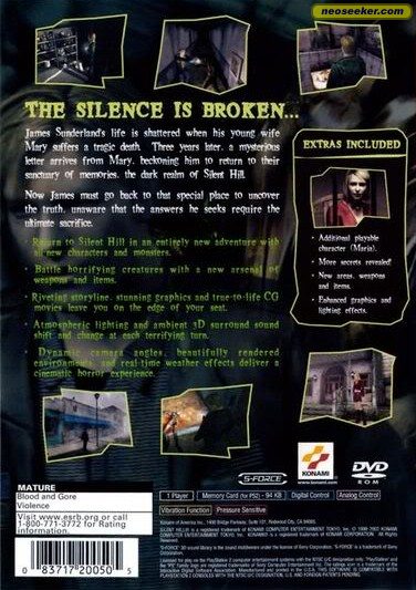 SILENT HILL 2 (NTSC-U) - FRONT