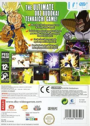 Dragon Ball Z Budokai Tenkaichi 3 Wii Back Cover
