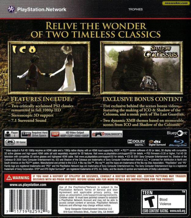 Custom Ps3 Cover Ico and Shadow of the Colossus by chucky13 on DeviantArt