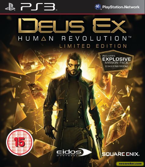 Deus Ex: Human Revolution PS3 Front cover