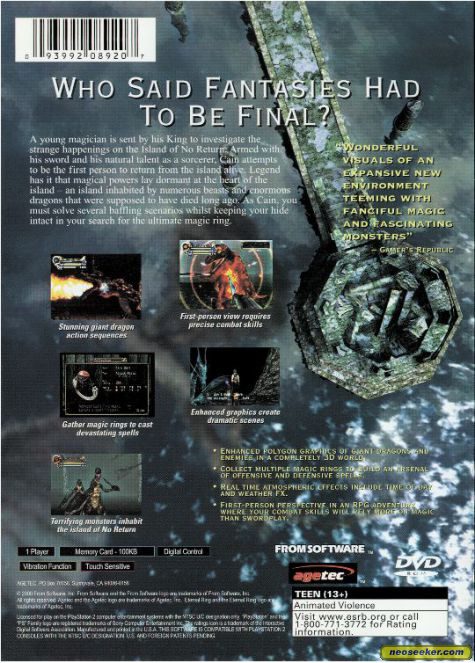 Eternal Ring Ps2 Back Cover