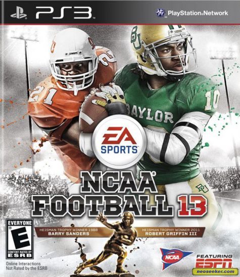 NCAA Football 13 PS3 Front cover