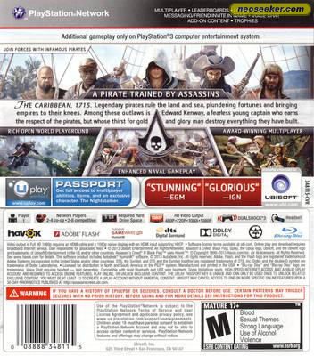 Assassin's Creed PS3 Back cover