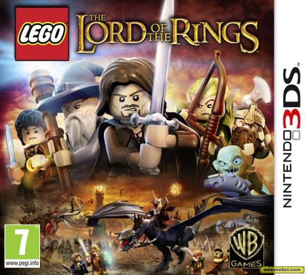 Lego The Lord Of The Rings 3ds Front Cover