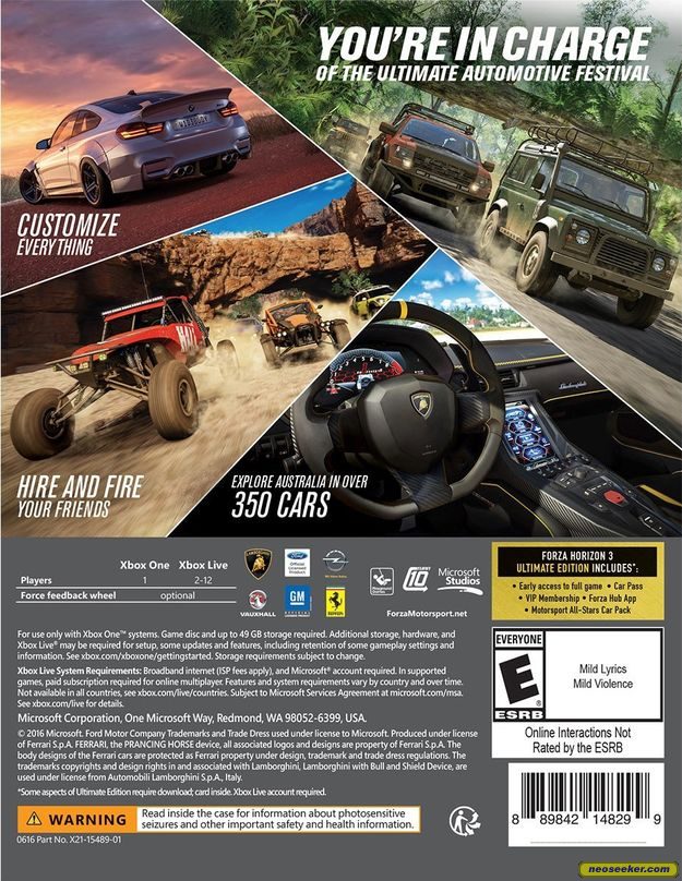  Forza Horizon 3 - Ultimate Edition - Xbox One : Forza