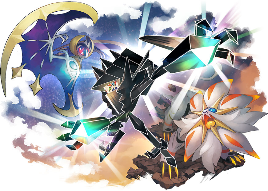 Ultra beasts concept art for Pokémon sun and moon