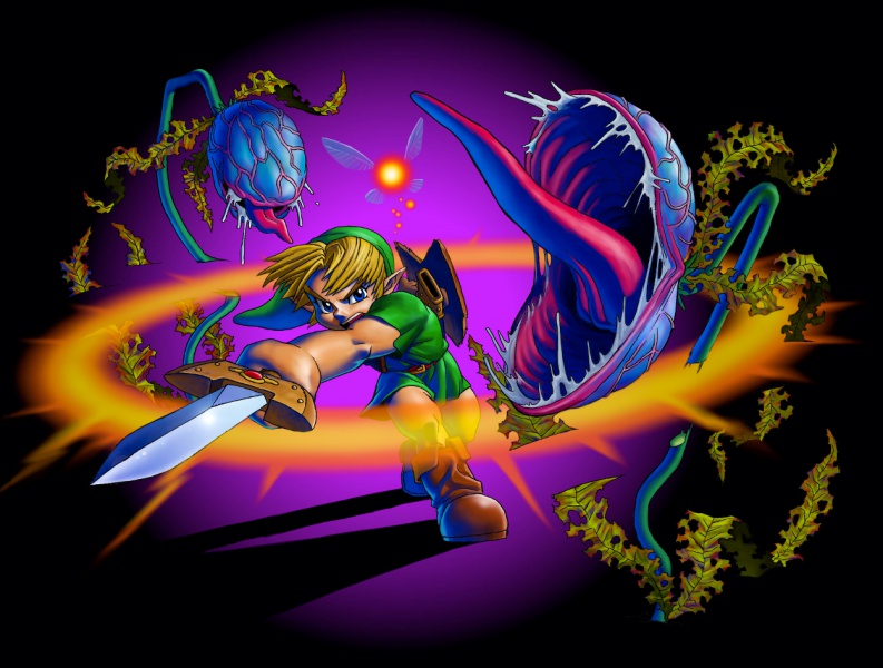 Link Jump Attack Art - The Legend of Zelda: Ocarina of Time 3D Art