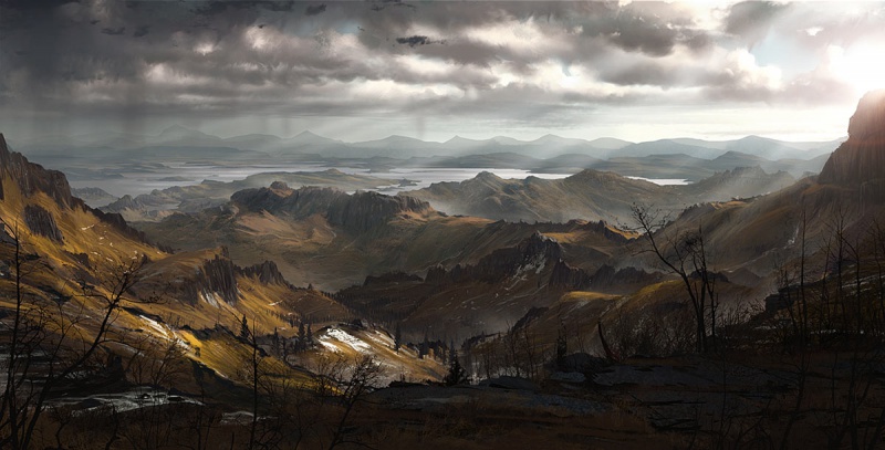 The Rings War In North Concept Art, Lord Of The Rings Landscape Art