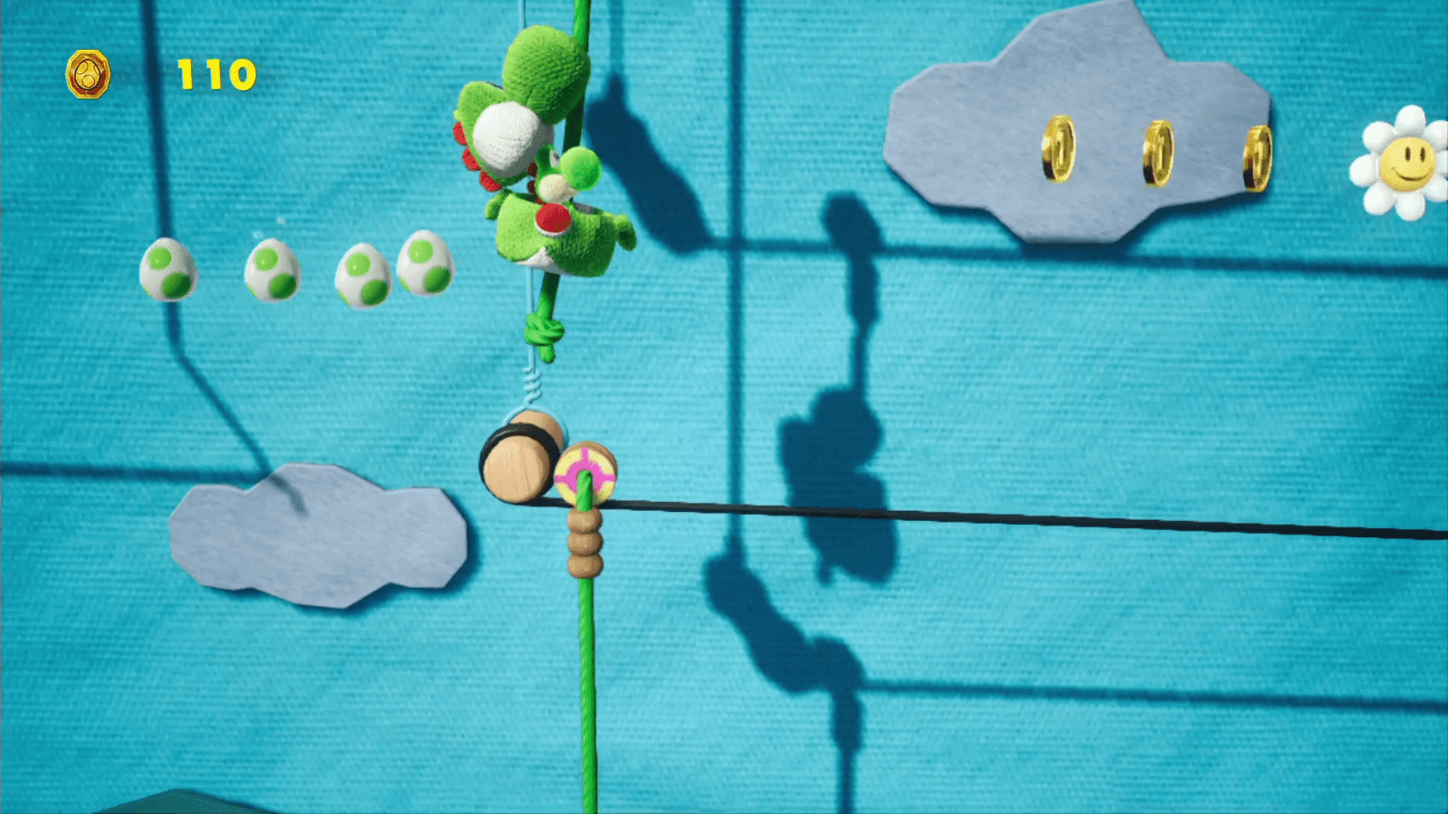 Yoshi Pulls Some Strings Yoshi's Crafted World Walkthrough Neoseeker