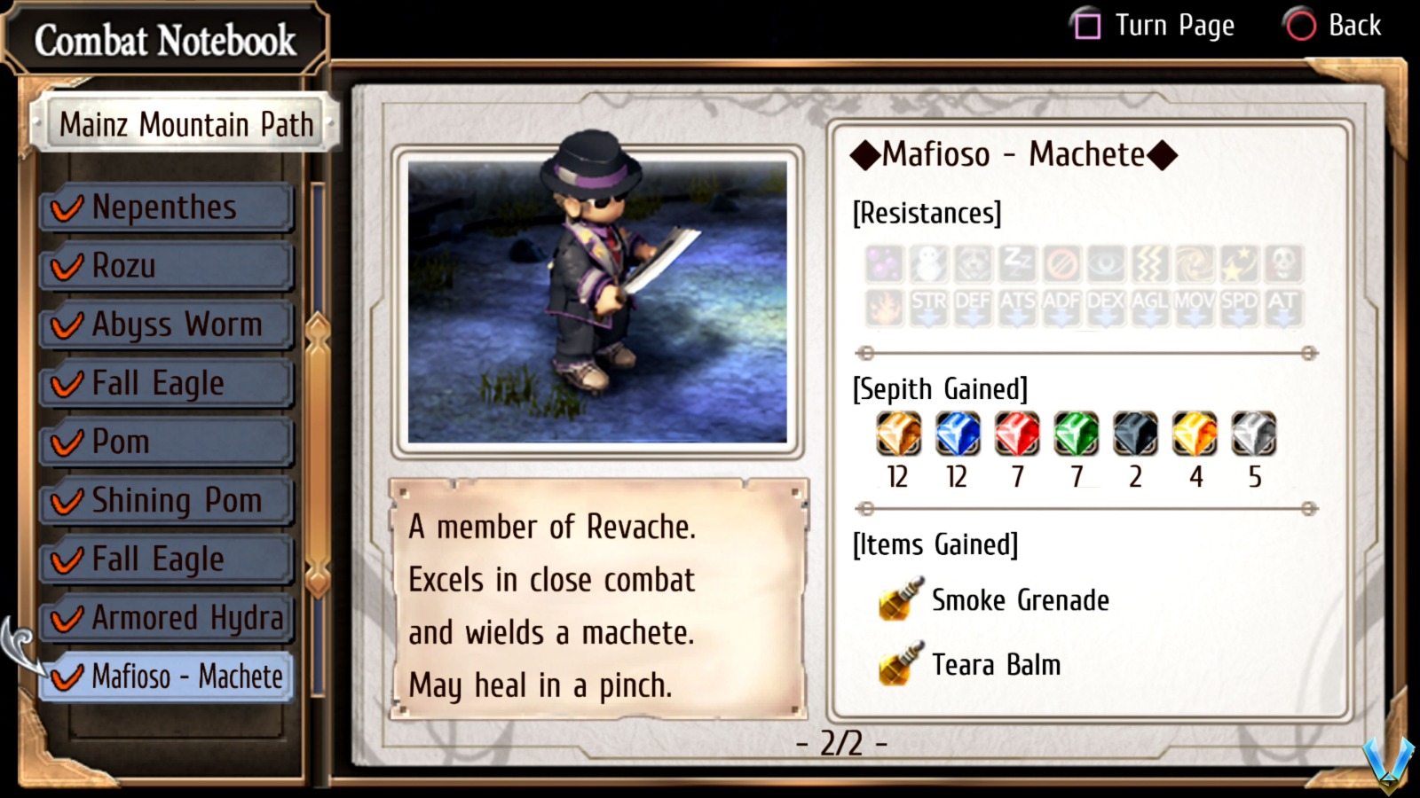 Enemy List Mainz Mountain Path - The Legend of Heroes: Trails from Zero ...