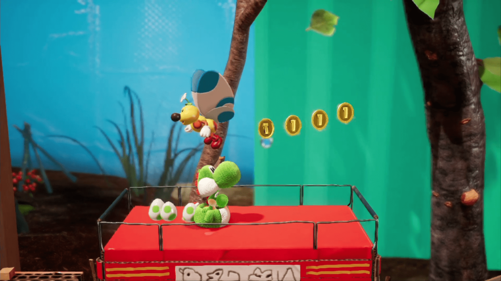 Weighing Acorns Yoshi's Crafted World Walkthrough Neoseeker