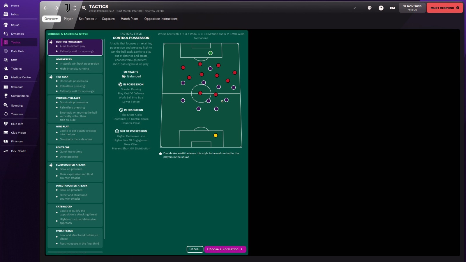 Tactical Style Guide - Setting Up A Formation And Playing Style ...