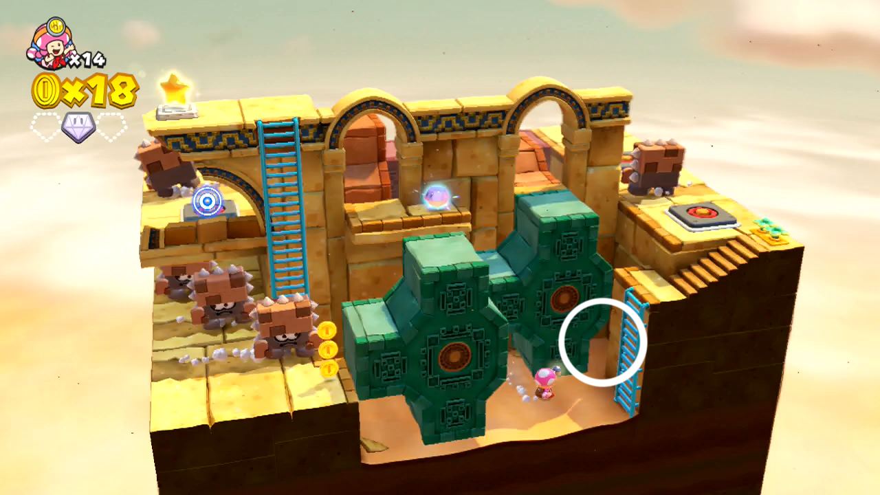 2-10 Spinwheel Cog Ruins - Captain Toad: Treasure Tracker Switch ...