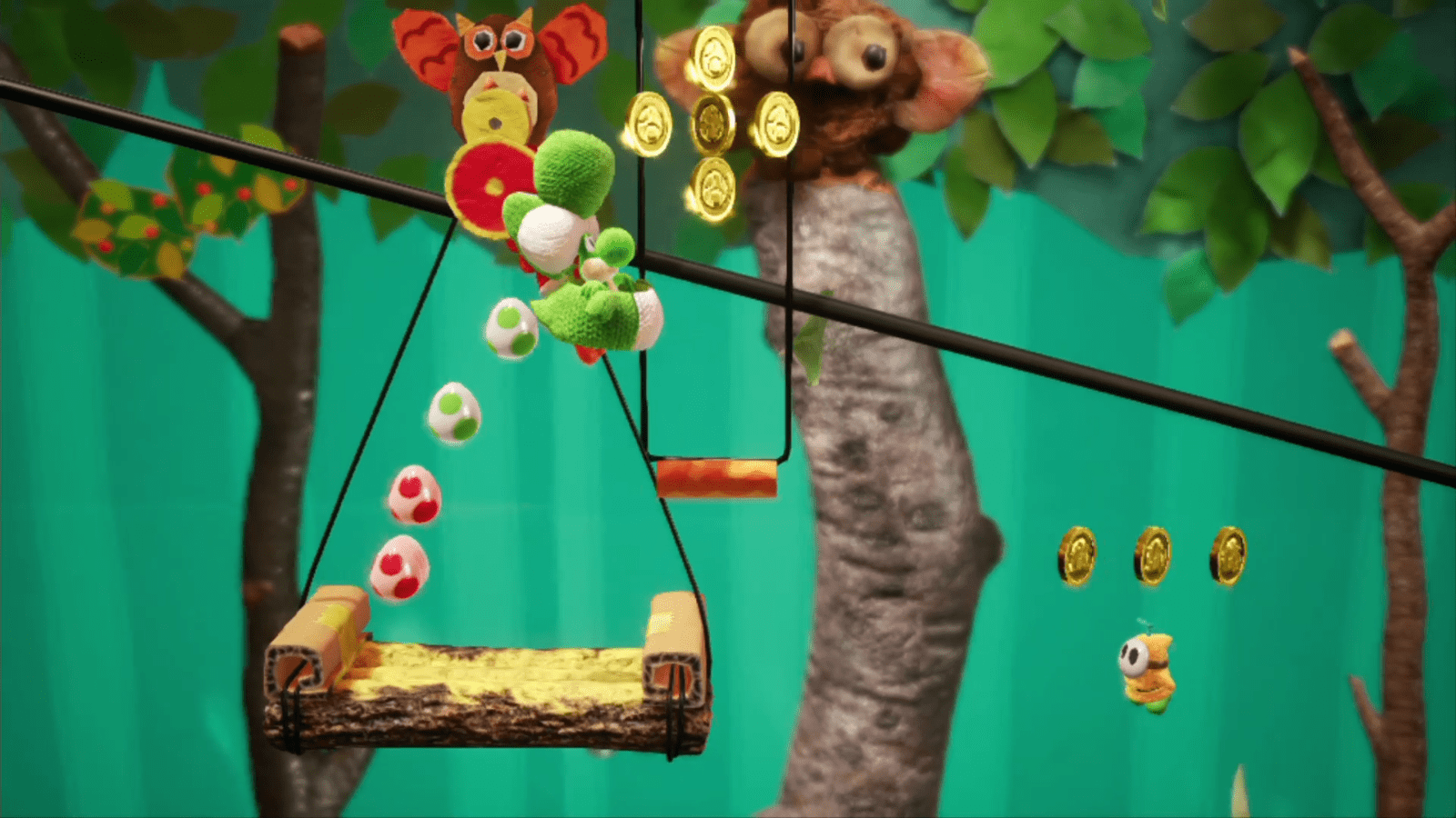 Weighing Acorns Yoshi's Crafted World Walkthrough Neoseeker