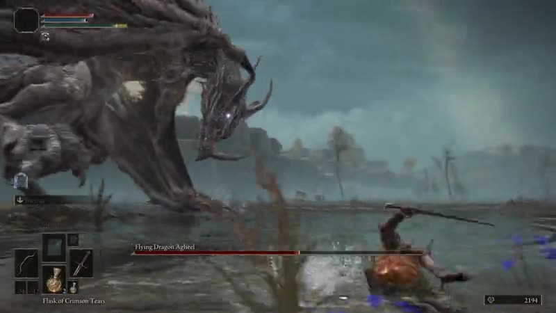 Elden Ring Flying Dragon Agheel boss fight