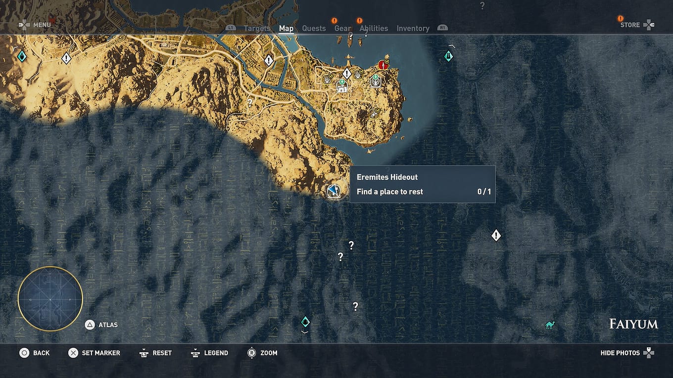 Hermit Locations Assassin's Creed Origins Walkthrough Neoseeker