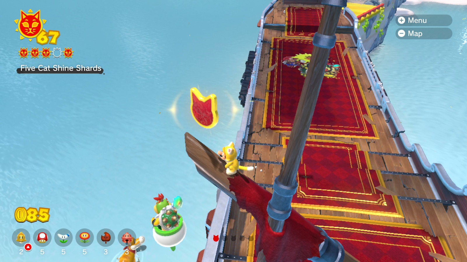 Fur Step Island All Cat Shine Locations Bowser's Fury Walkthrough