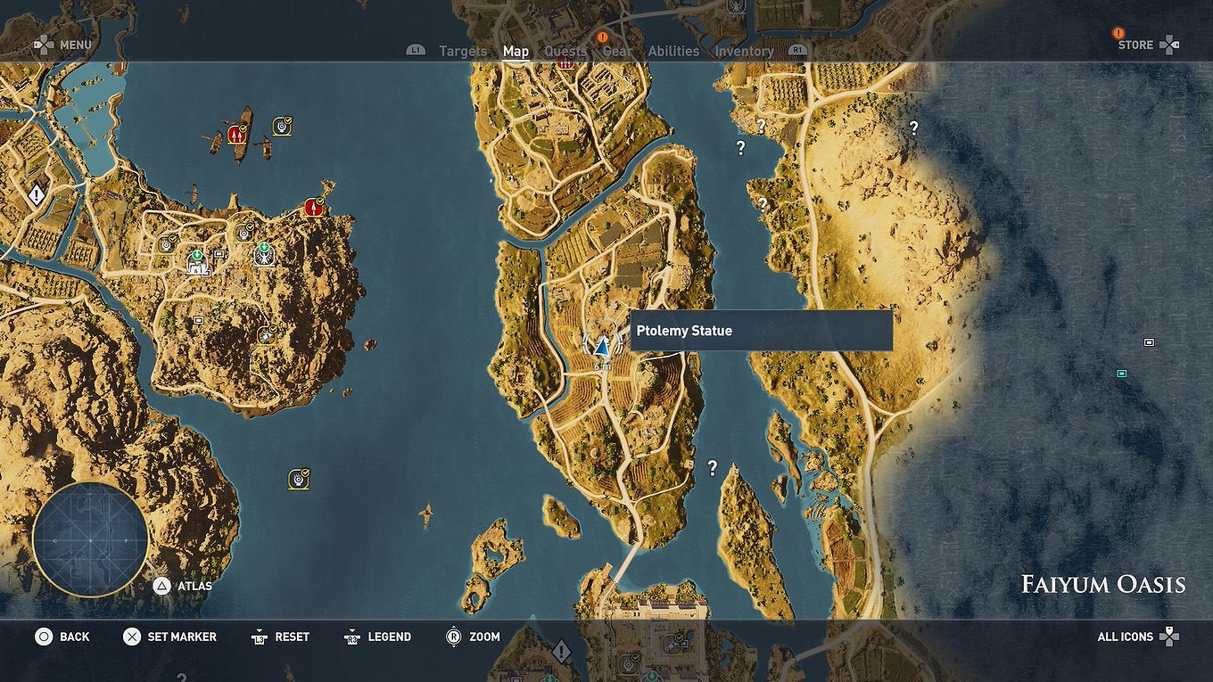 Ptolemy Statues Assassin's Creed Origins Walkthrough Neoseeker