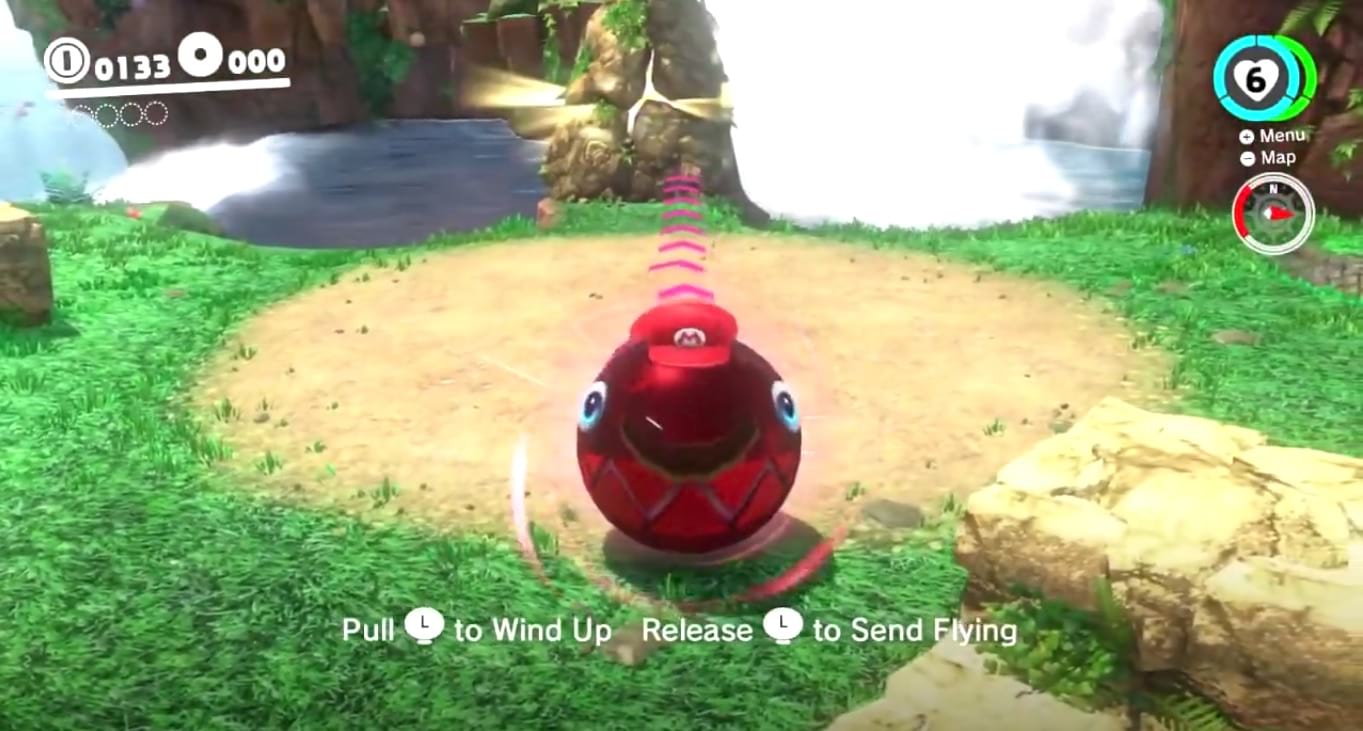 Cascade Kingdom Fossil Falls Super Mario Odyssey Walkthrough