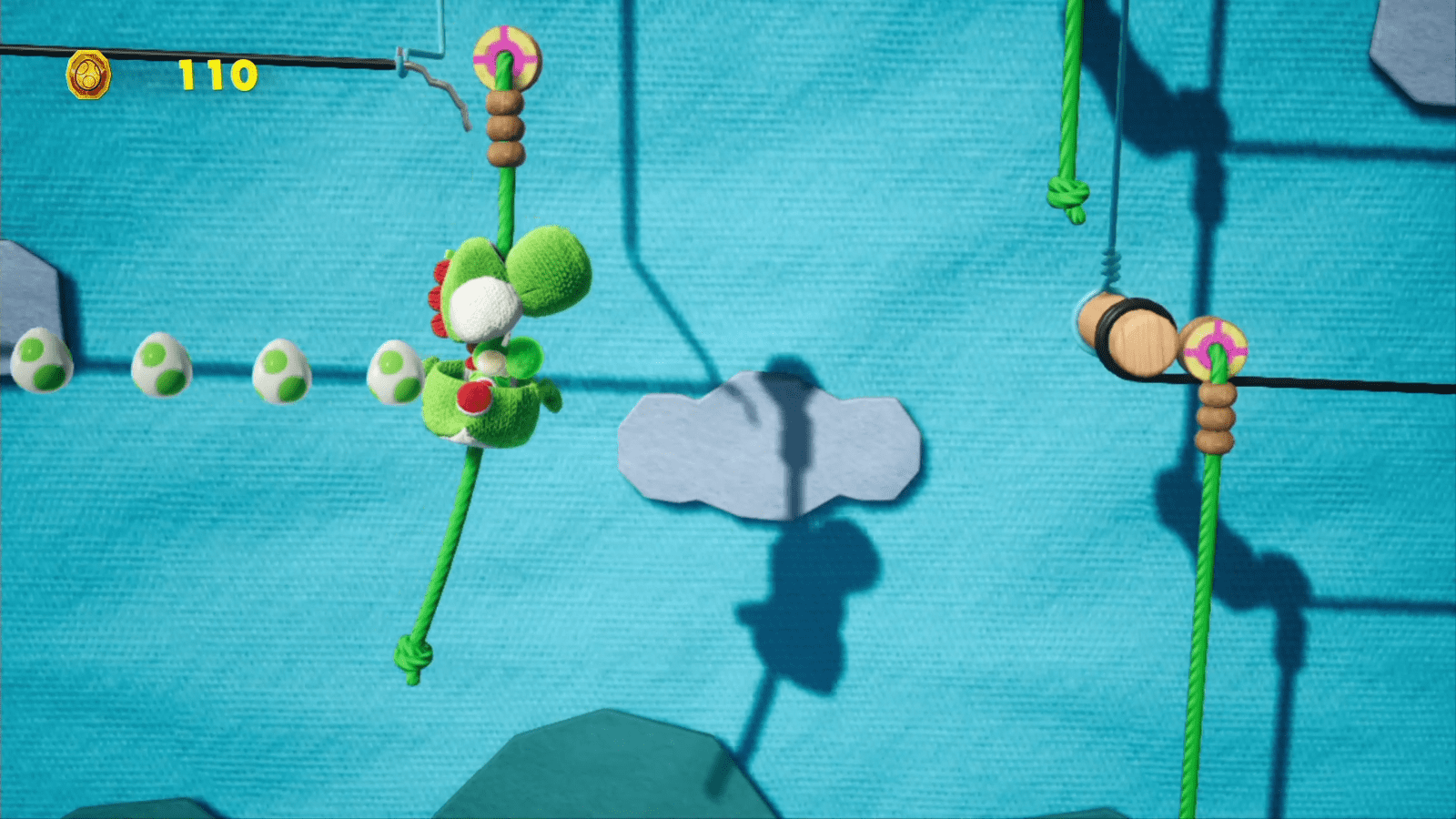 Yoshi Pulls Some Strings Yoshi's Crafted World Walkthrough Neoseeker